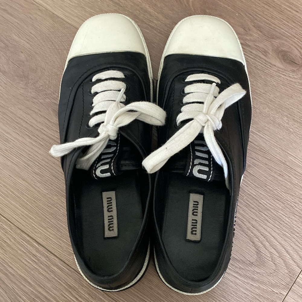 Authentic Miu Miu leather sneakers